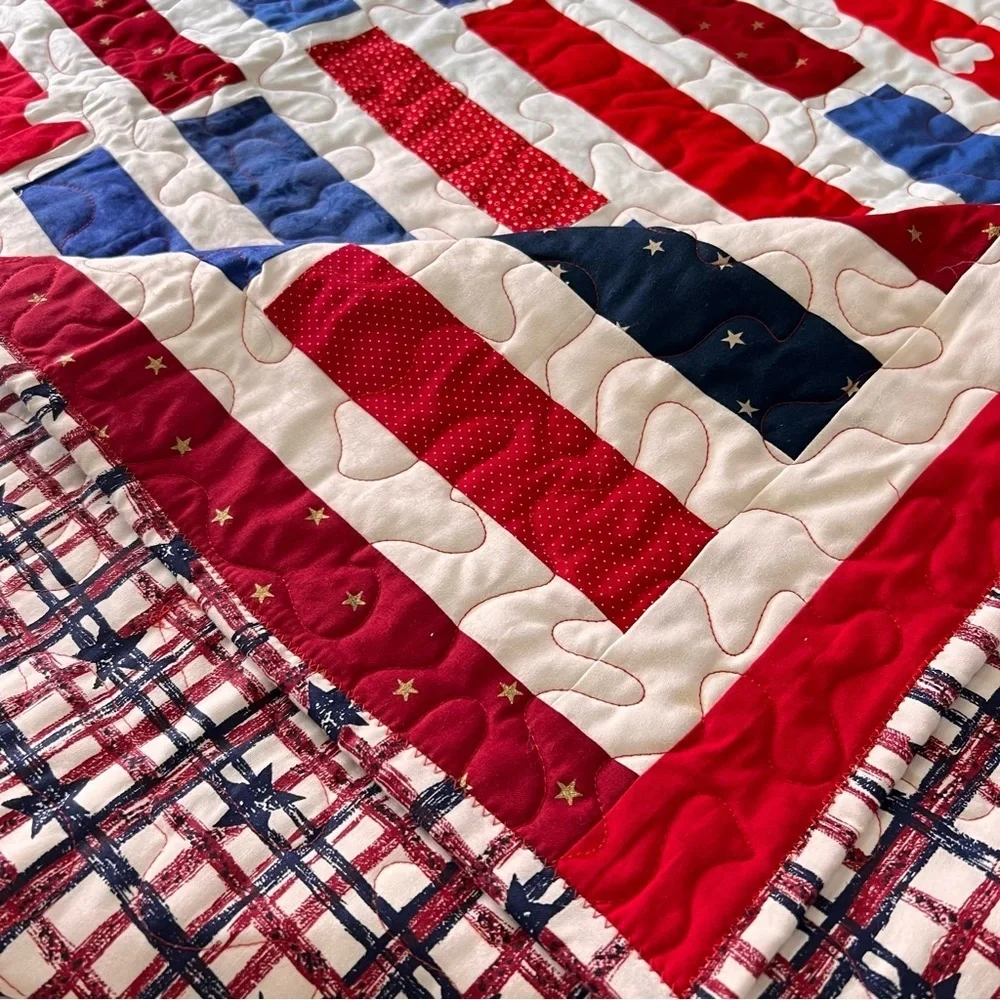 40”x50” Handmade Patriotic Quilt.